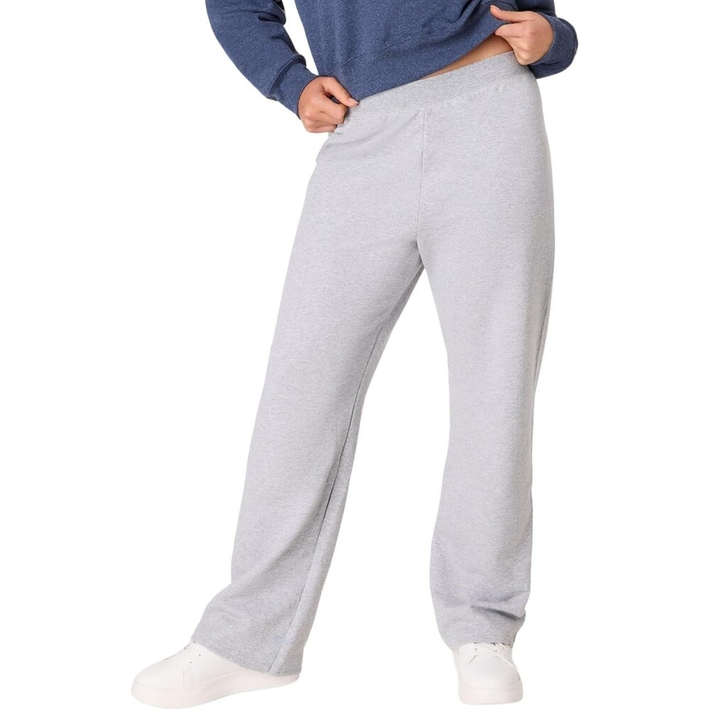 Hanes Women's Sweatpants MEDIUM Light Steel EcoSmart Fleece Pocketless Sweatpant